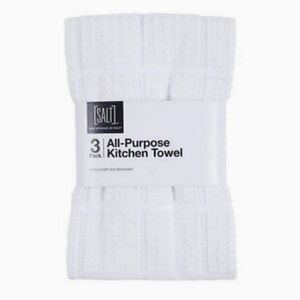 Salt All Purpose Waffle Hand Towels- White